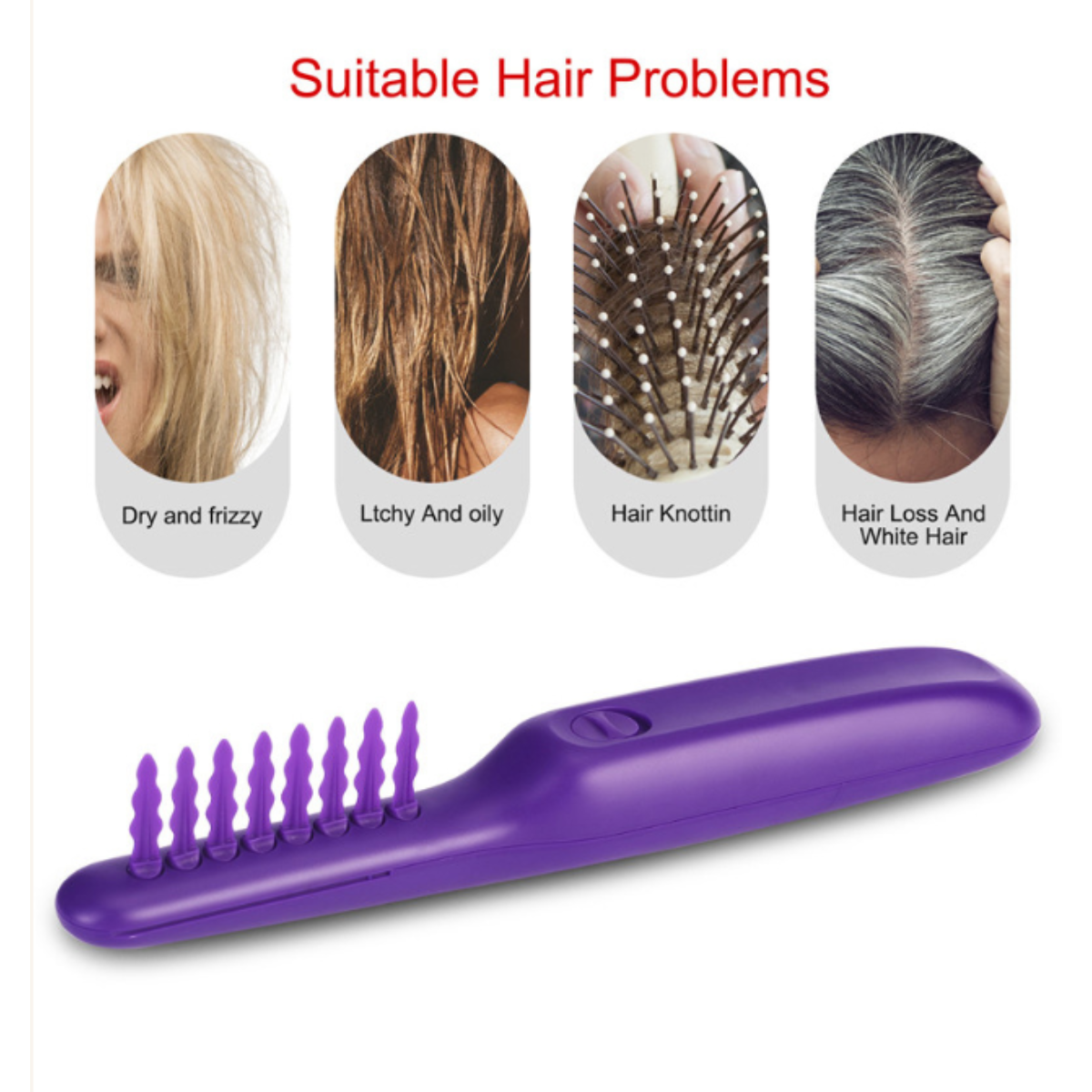 Electric Detangling Brush | Scalp Massage Hair Brush | Gentle Hair Detangler for All Hair Types