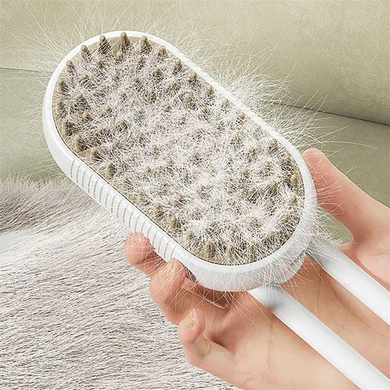 Electric Pet Brush 3-in-1 | Steam Grooming, Hair Removal & Massage for Cats & Dogs