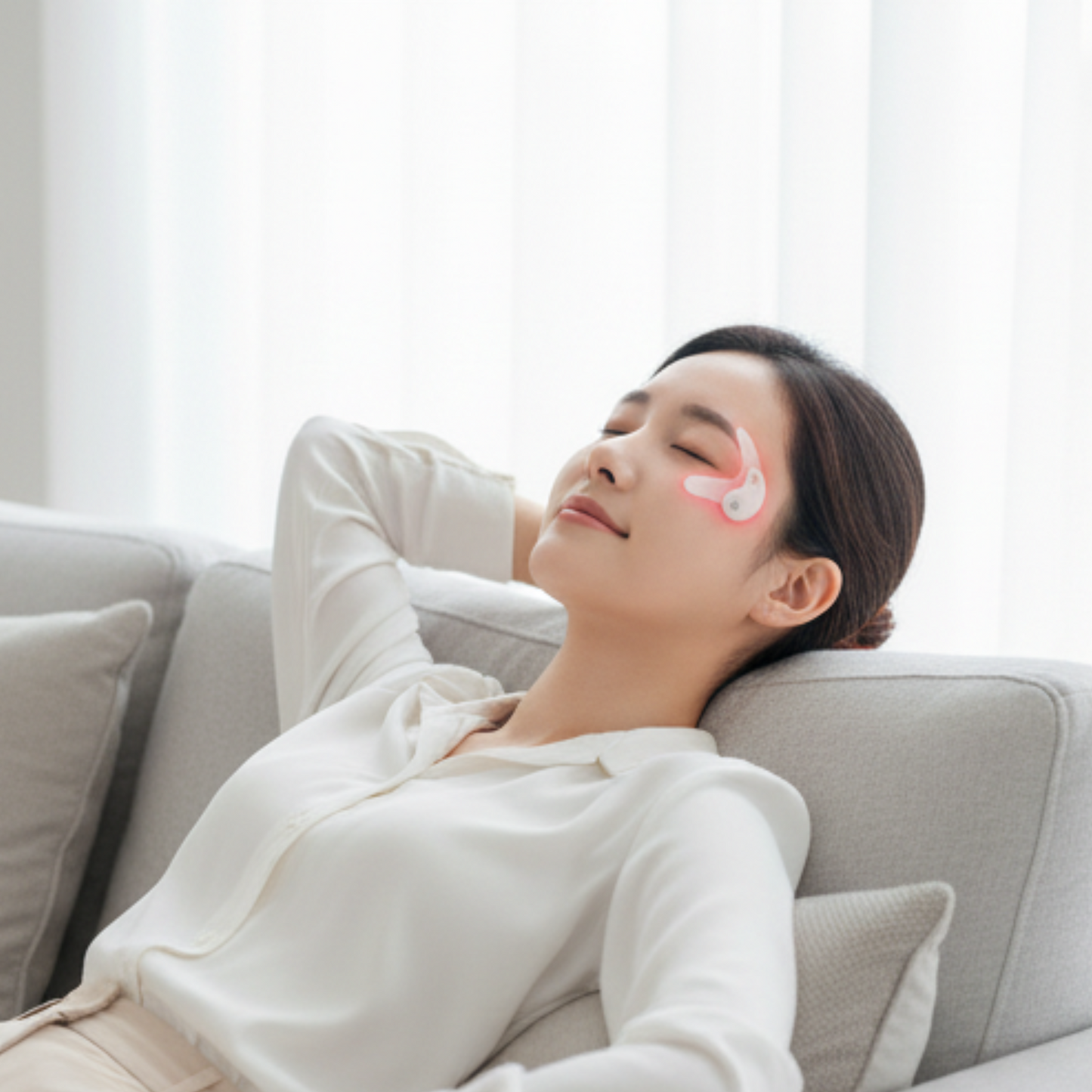 Under Eye Red Light Therapy Device | Eye Massager for Dark Circles | Puffiness Treatment