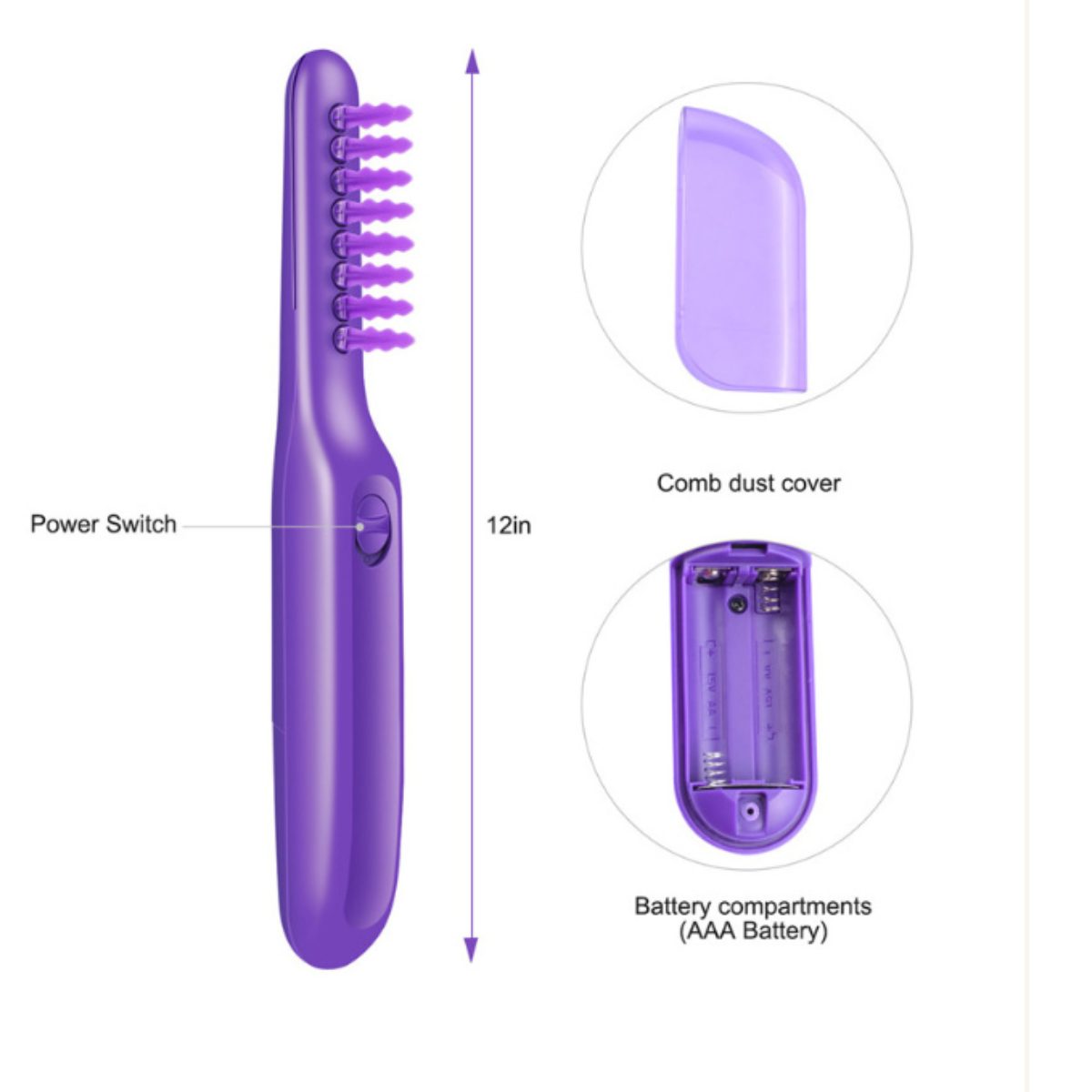 Electric Detangling Brush | Scalp Massage Hair Brush | Gentle Hair Detangler for All Hair Types