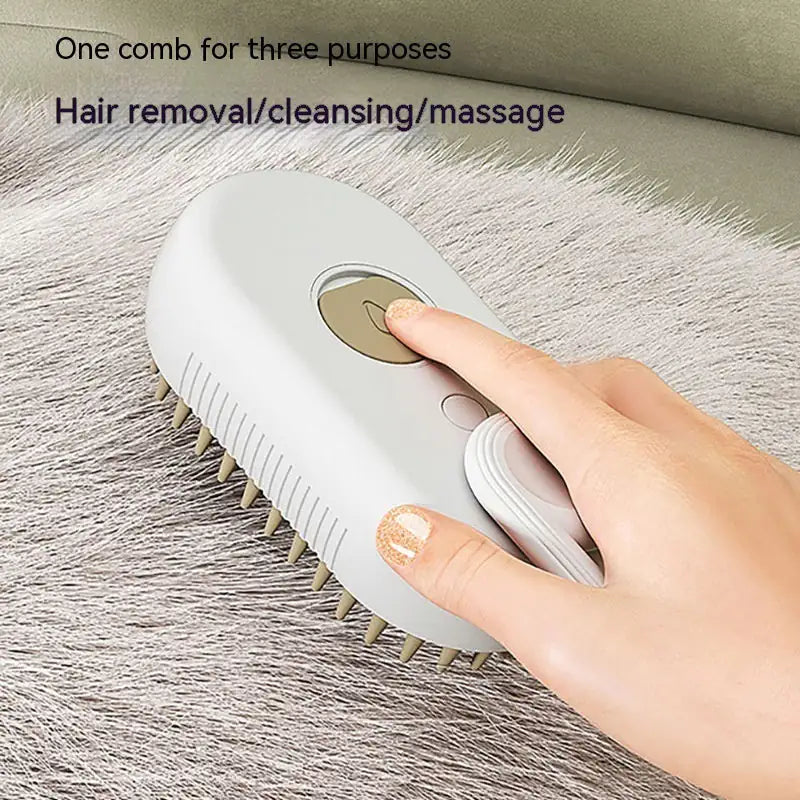 Electric Pet Brush 3-in-1 | Steam Grooming, Hair Removal & Massage for Cats & Dogs