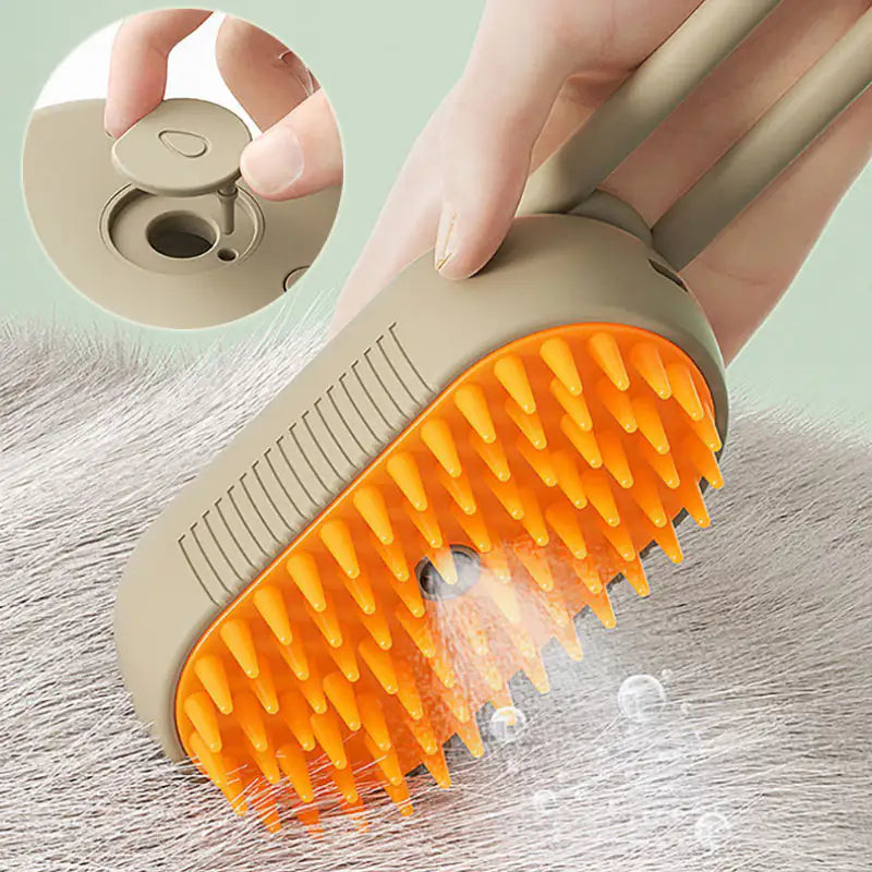 Electric Pet Brush 3-in-1 | Steam Grooming, Hair Removal & Massage for Cats & Dogs