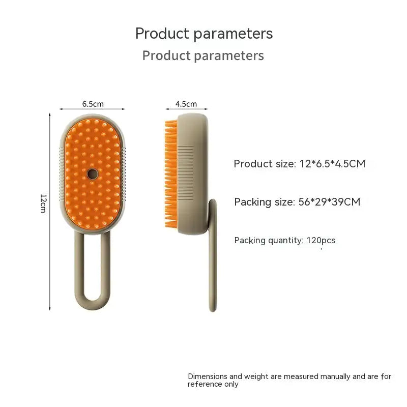 Electric Pet Brush 3-in-1 | Steam Grooming, Hair Removal & Massage for Cats & Dogs