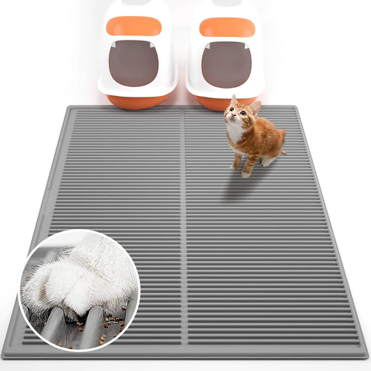 Waterproof Cat Litter Mat | PetNova Easy-Clean Design | Traps Litter for Multiple Cats
